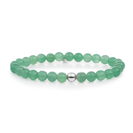 Bracelet | Green Aventurine Saturn large - Silver 6mm