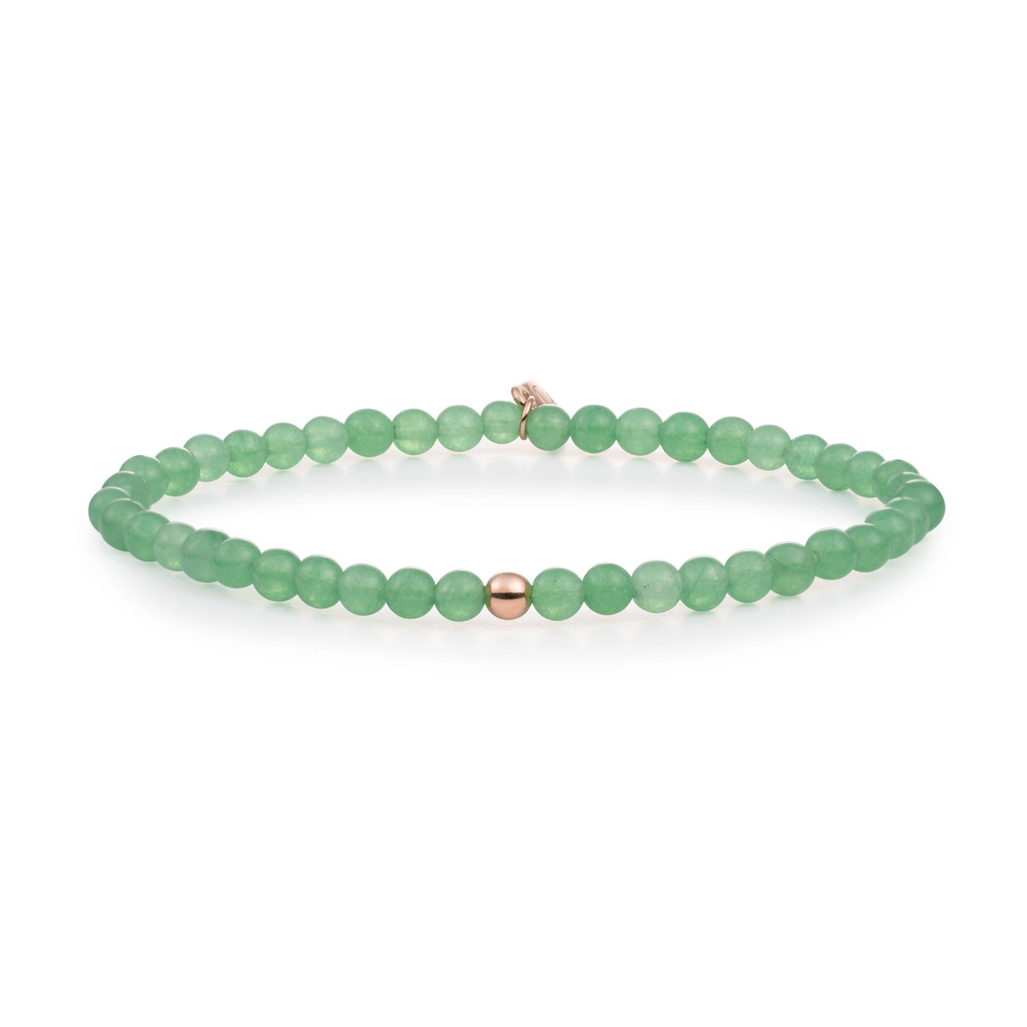 Bracelet | Green Aventurine Saturn small - Rose Gold 4mm