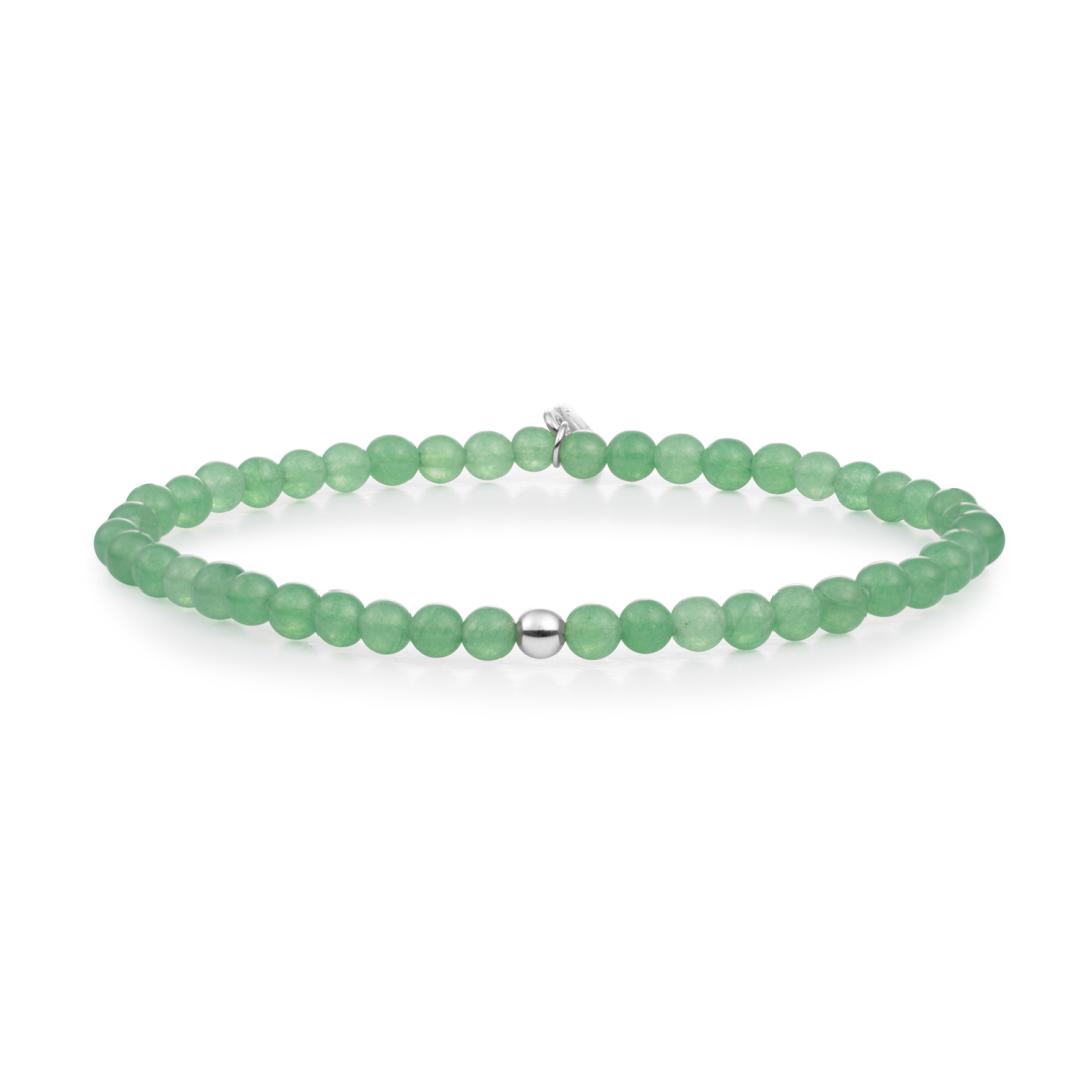 Bracelet | Green Aventurine Saturn small - Silver 4mm