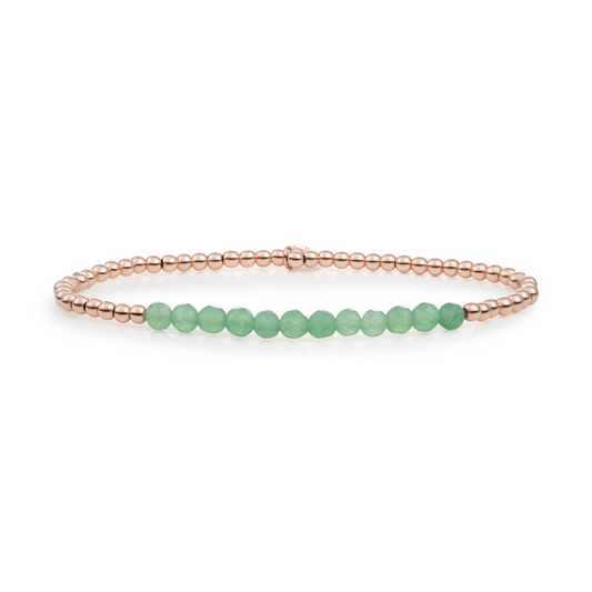 Bracelet | Green Aventurine Universe - Rose Gold 3mm