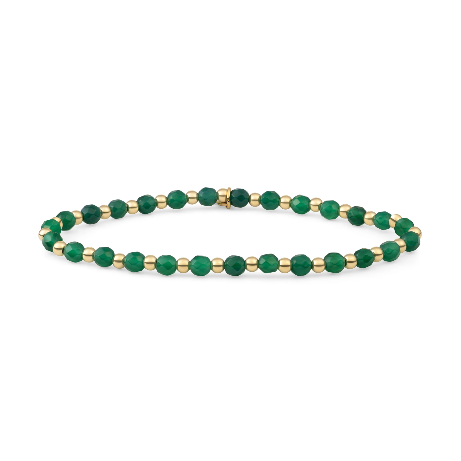 Bracelet | Green Onyx Interstellar - Gold 3mm