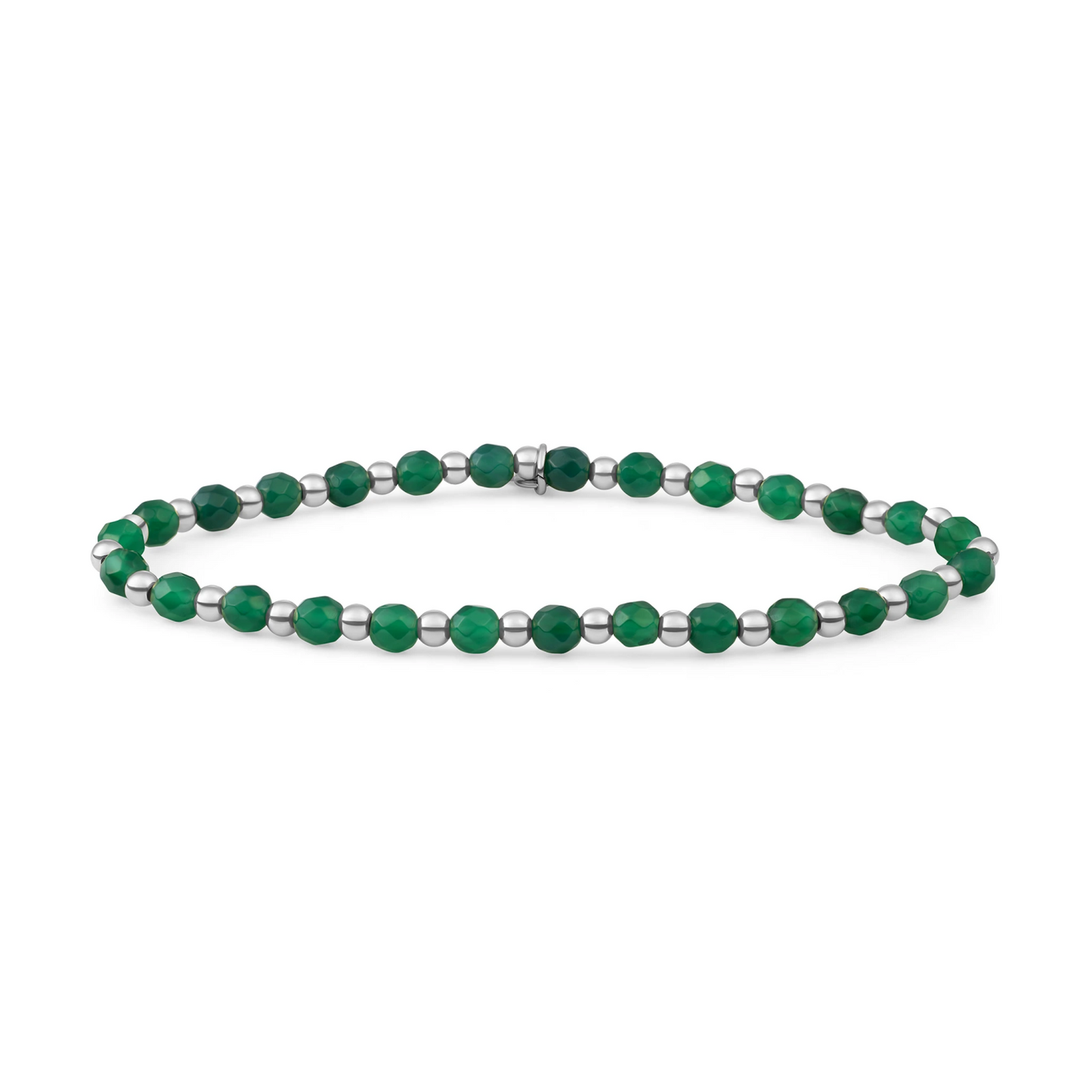 Bracelet | Green Onyx Interstellar - Silver 3mm