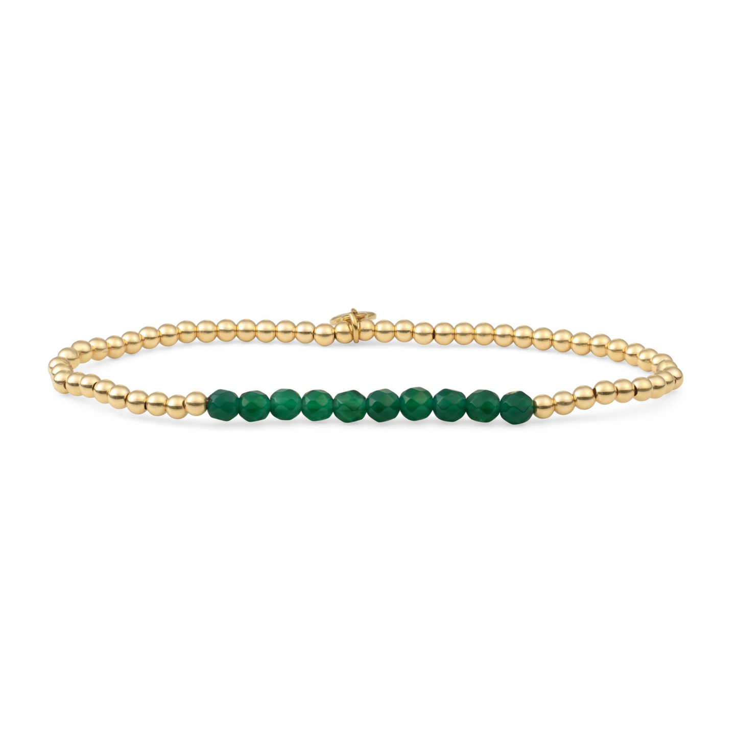 Bracelet | Green Onyx Universe - Gold 3mm