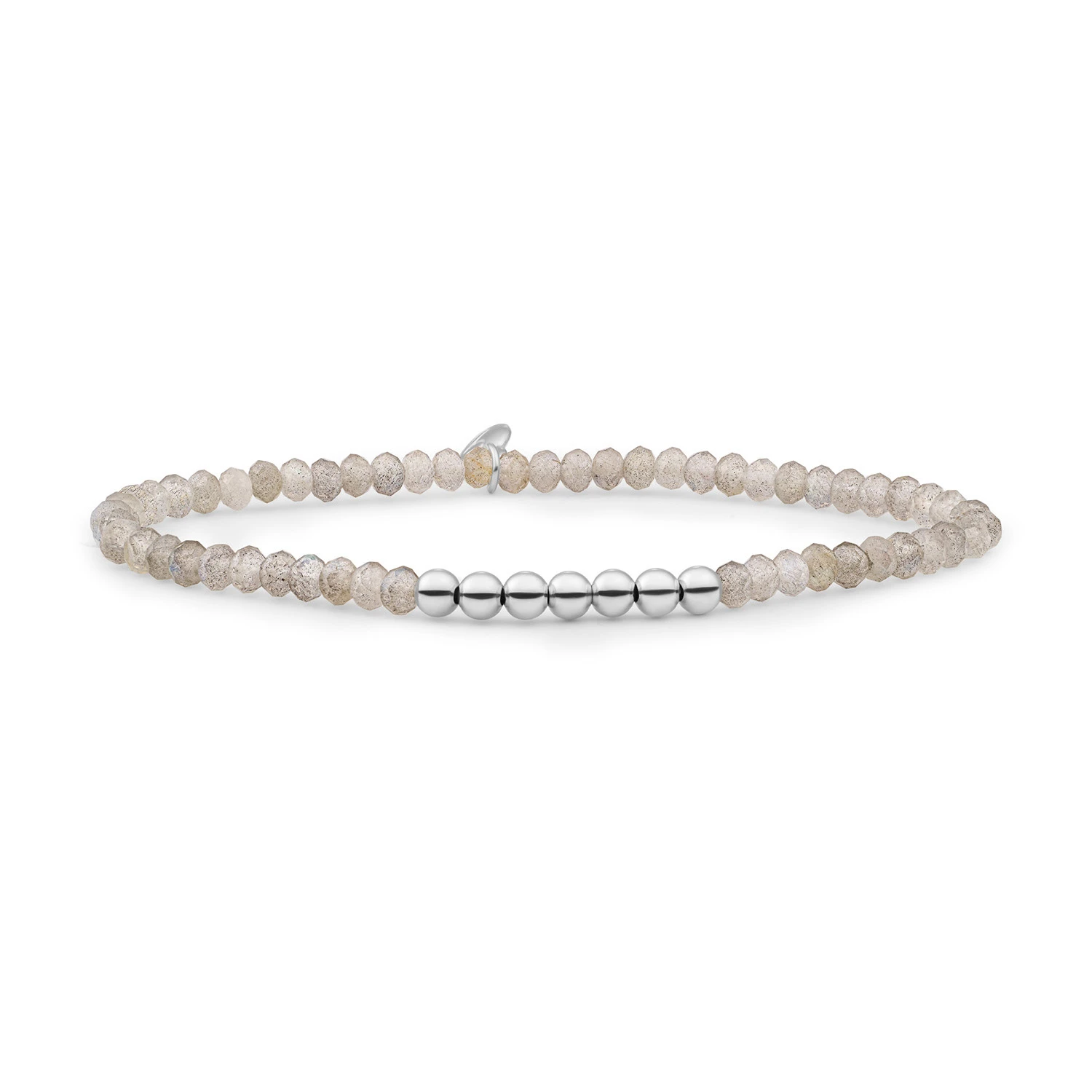 Bracelet | Labradorite 4mm Reverse Universe - Silver
