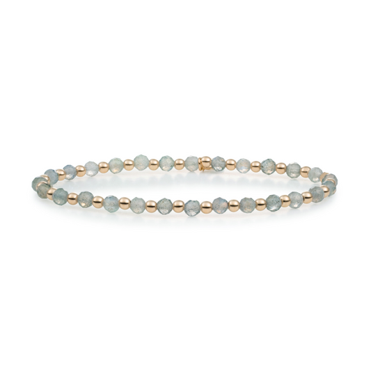 Bracelet | Labradorite Interstellar - Gold - 3mm