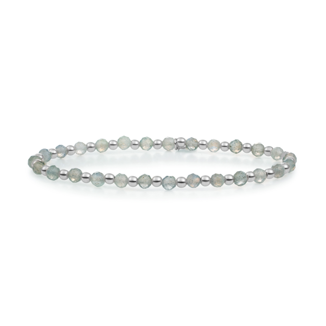 Bracelet | Labradorite Interstellar - Silver - 3mm