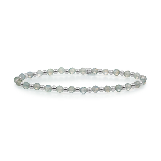 Bracelet | Labradorite Interstellar - Silver - 3mm