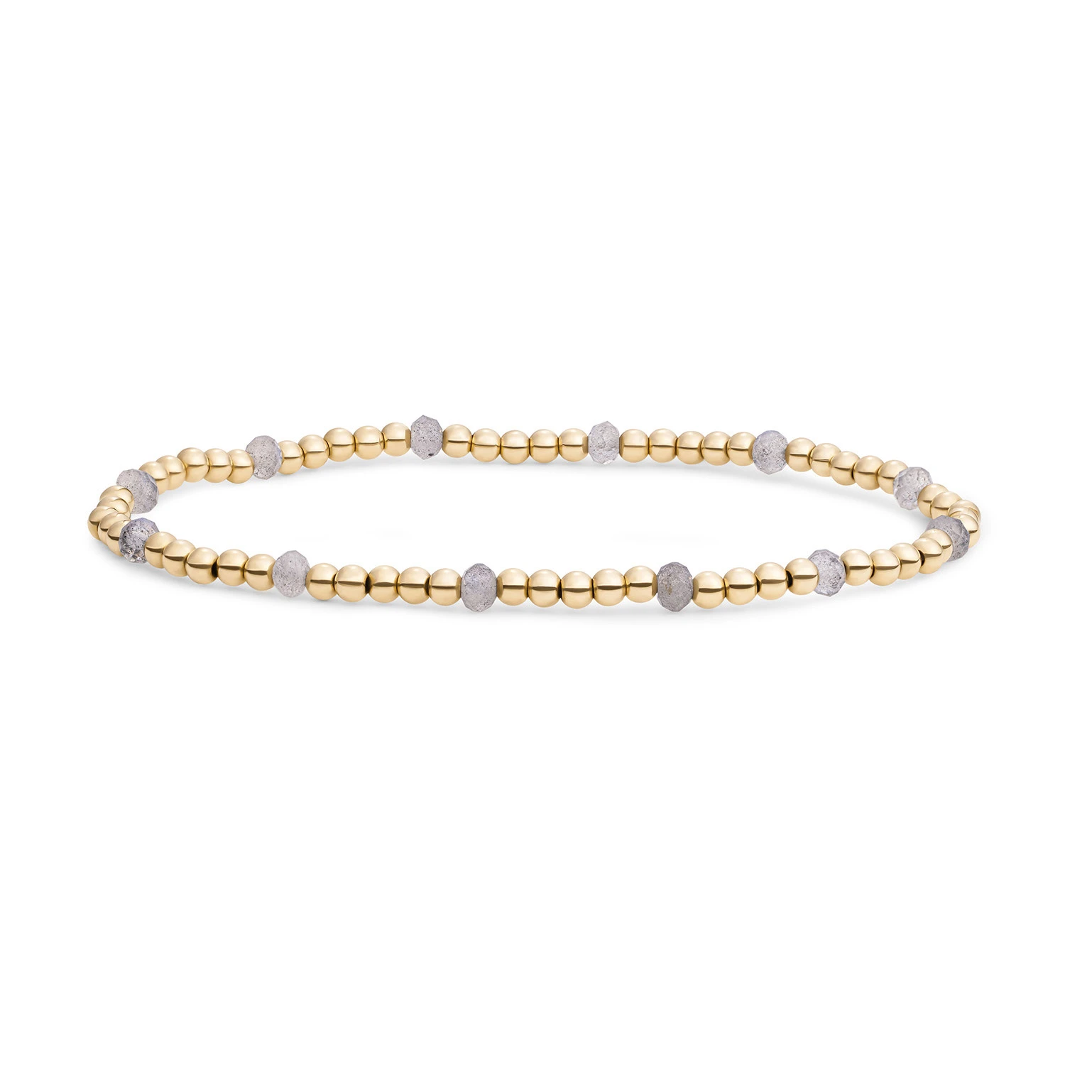 Bracelet | Labradorite Reverse Roundel - Gold