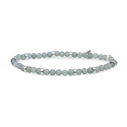Bracelet | Labradorite Roundel Interstellar - Silver