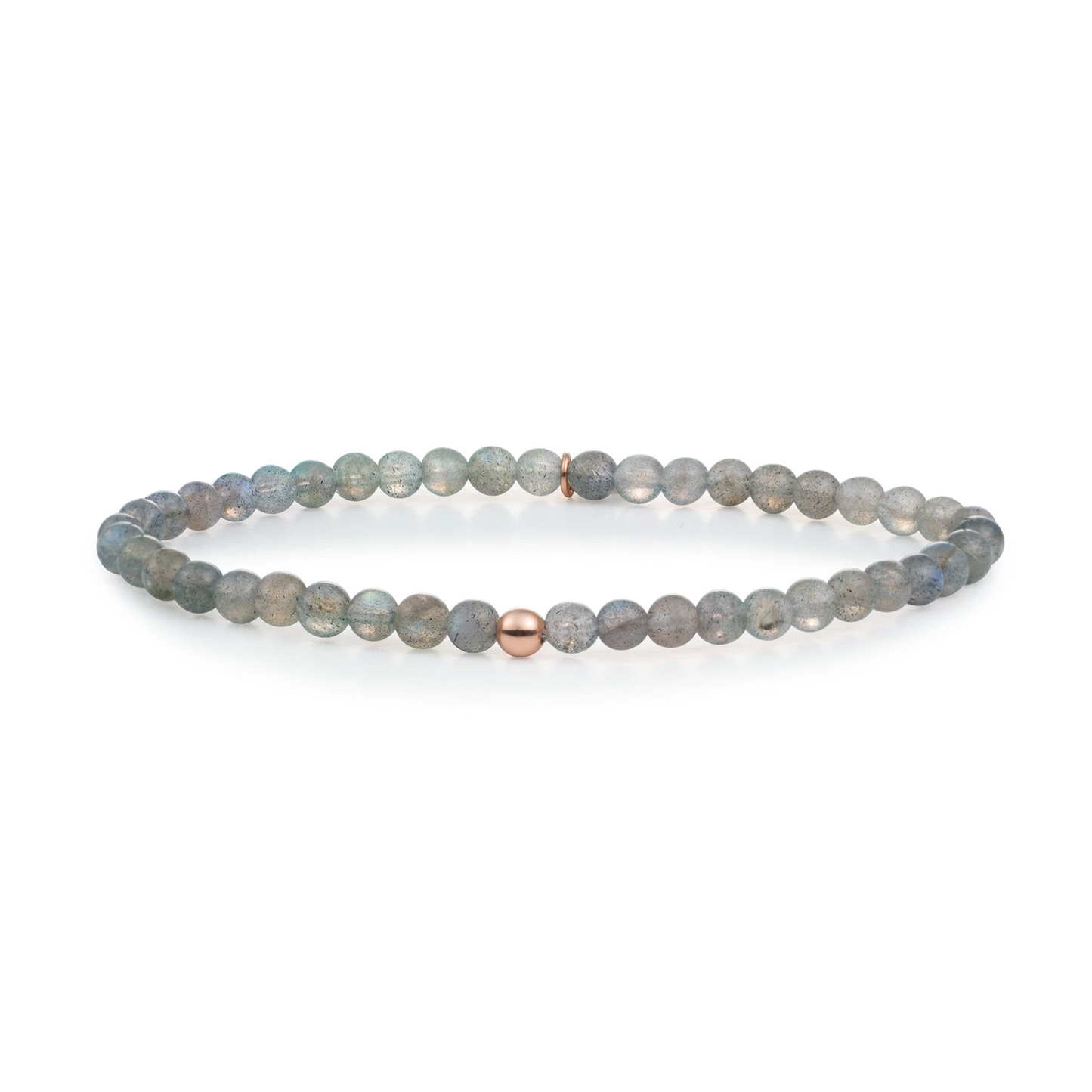 Bracelet | Labradorite Saturn small - Rose Gold 4mm