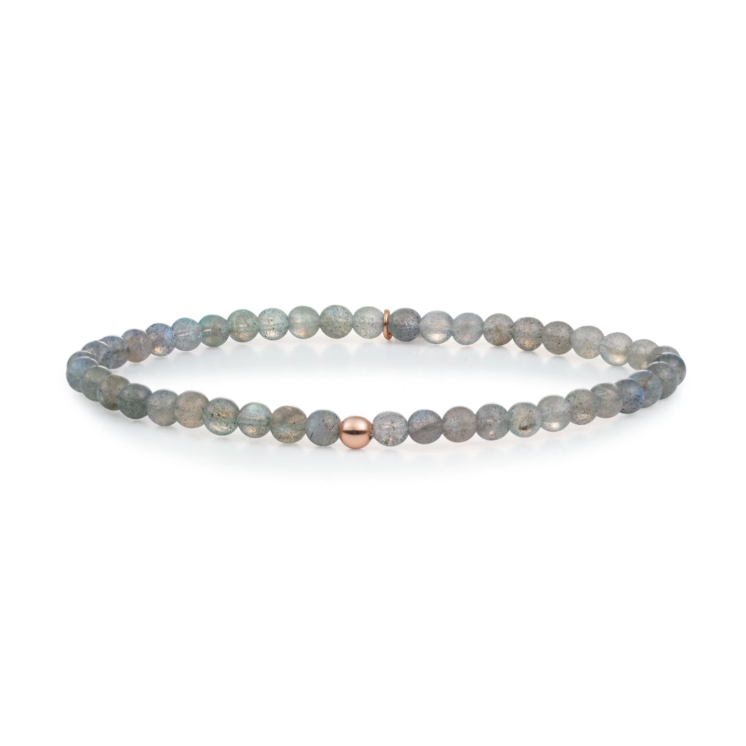 Bracelet | Labradorite Saturn small - Rose Gold 4mm