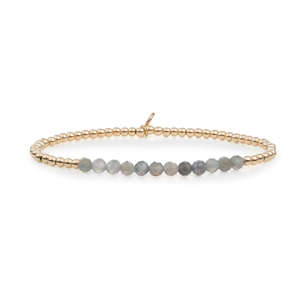 Bracelet | Labradorite Universe - Gold - 3mm