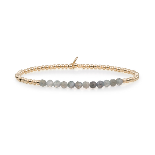 Bracelet | Labradorite Universe - Gold - 3mm