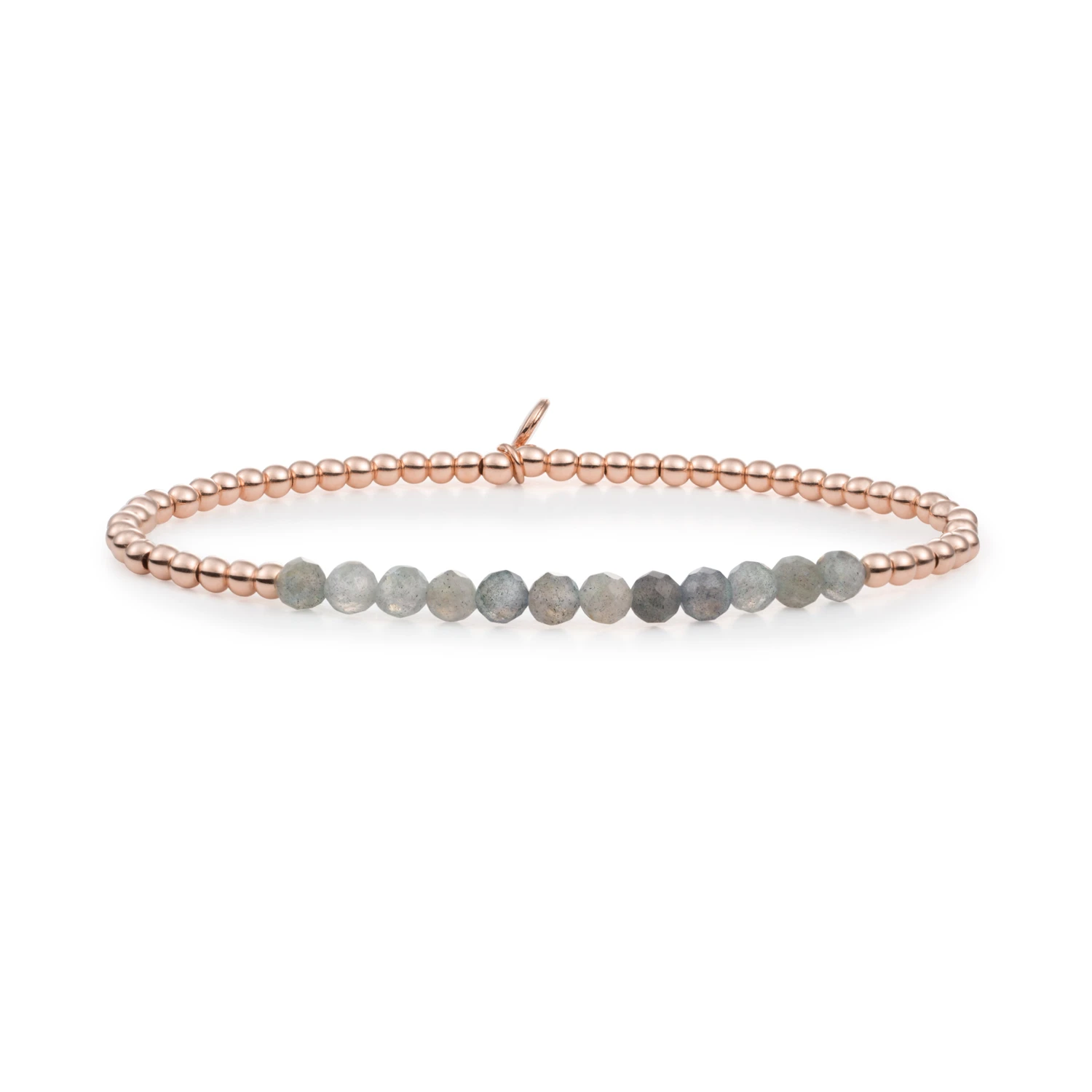 Bracelet - Labradorite Universe - Rose Gold 3mm