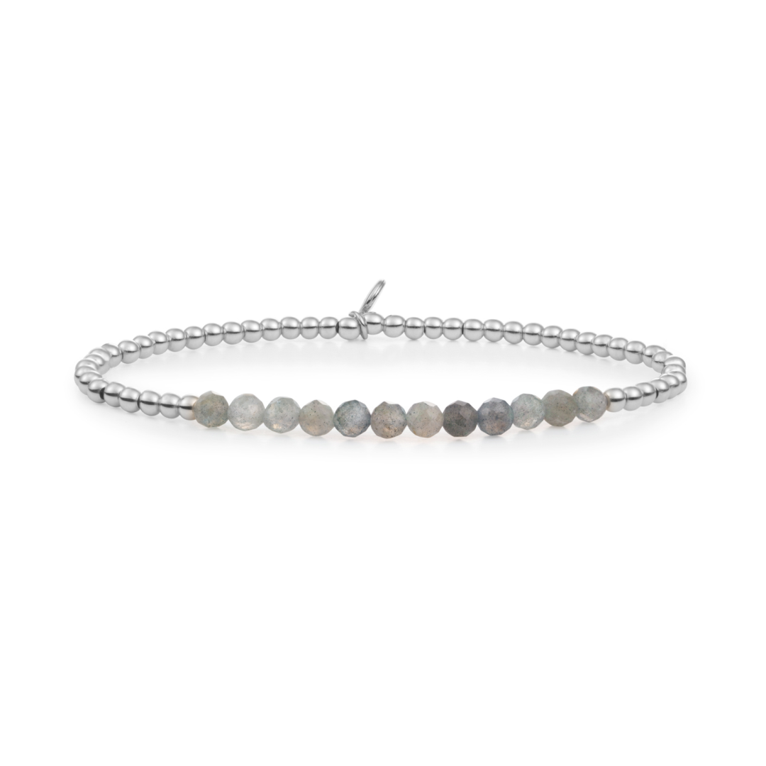 Bracelet | Labradorite Universe - Silver - 3mm