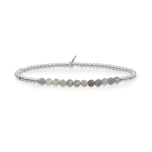 Bracelet | Labradorite Universe - Silver - 3mm