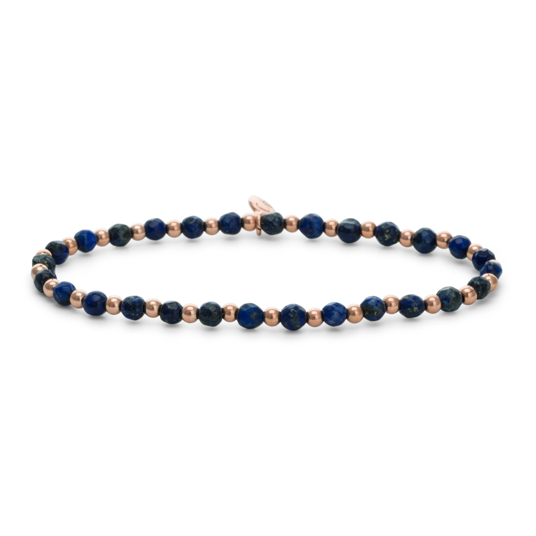 Bracelet - Lapis Lazuli Interstellar - Rose Gold 3mm