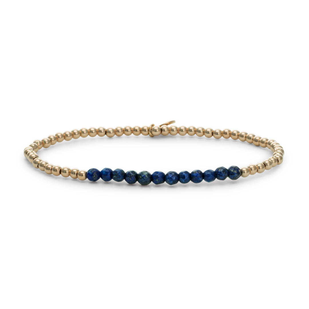 Bracelet - Lapis Lazuli Universe - Rose Gold 3mm