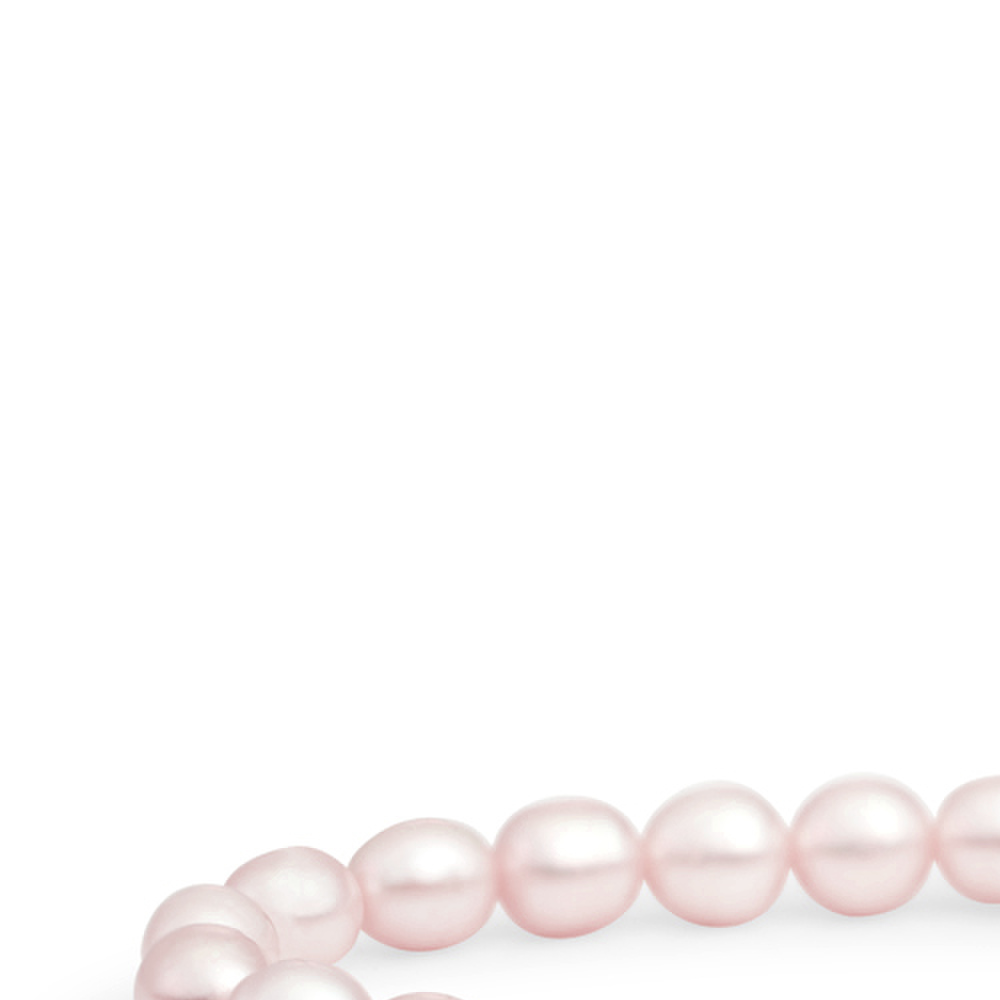 Bracelet | Lavender Pearl Saturn large - Silver 6mm