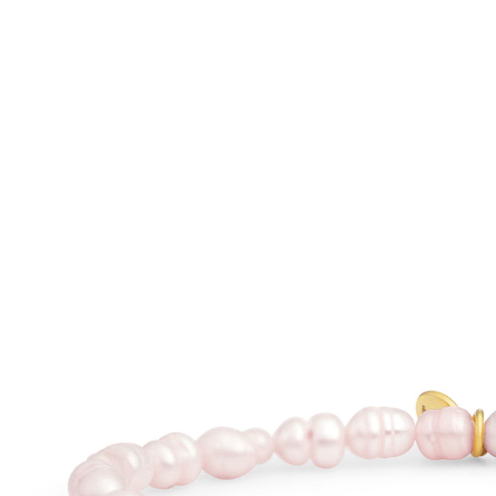 Bracelet | Lavender Pearl Saturn small - Gold 4mm