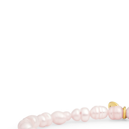 Bracelet | Lavender Pearl Saturn small - Gold 4mm