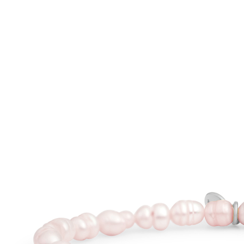 Bracelet | Lavender Pearl Saturn small - Silver 4mm