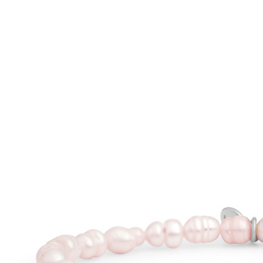 Bracelet | Lavender Pearl Saturn small - Silver 4mm