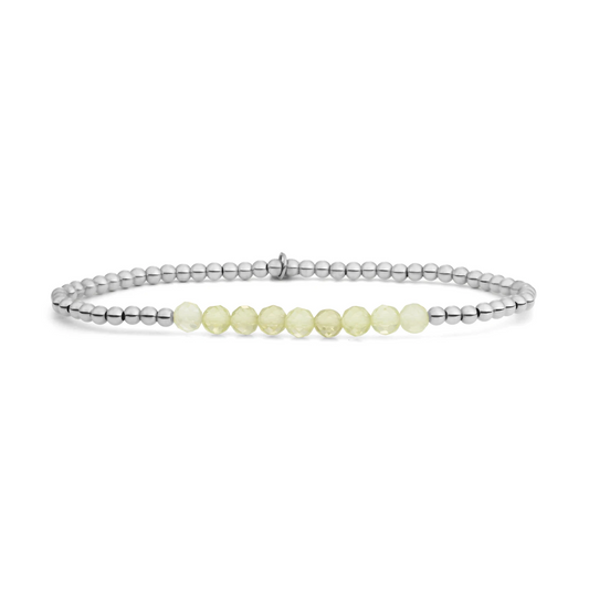 Bracelet | Lemon Quartz Universe - Silver 3mm