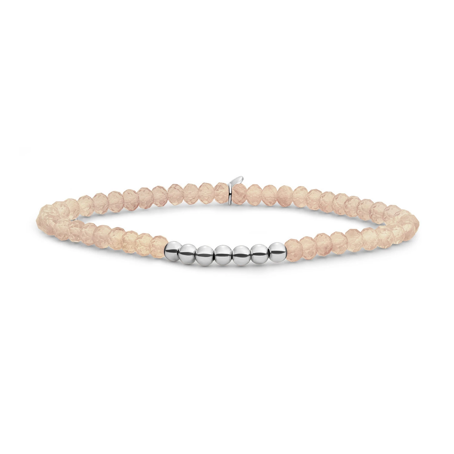 Bracelet | Light Gold Citrine Quartz 4mm Reverse Universe - Silver