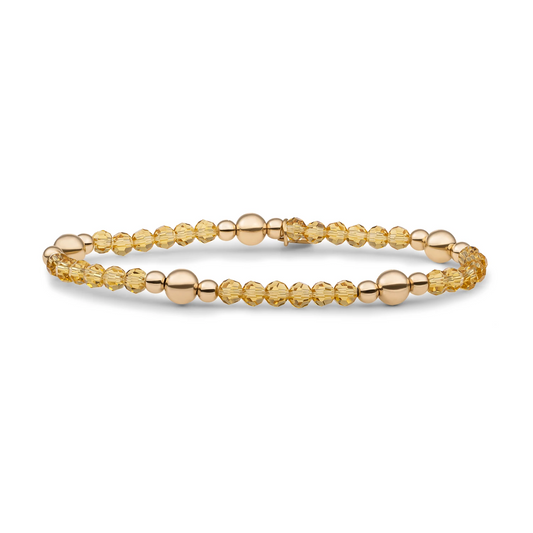 Bracelet | Light Gold Citrine Quartz Bold Mix - Gold