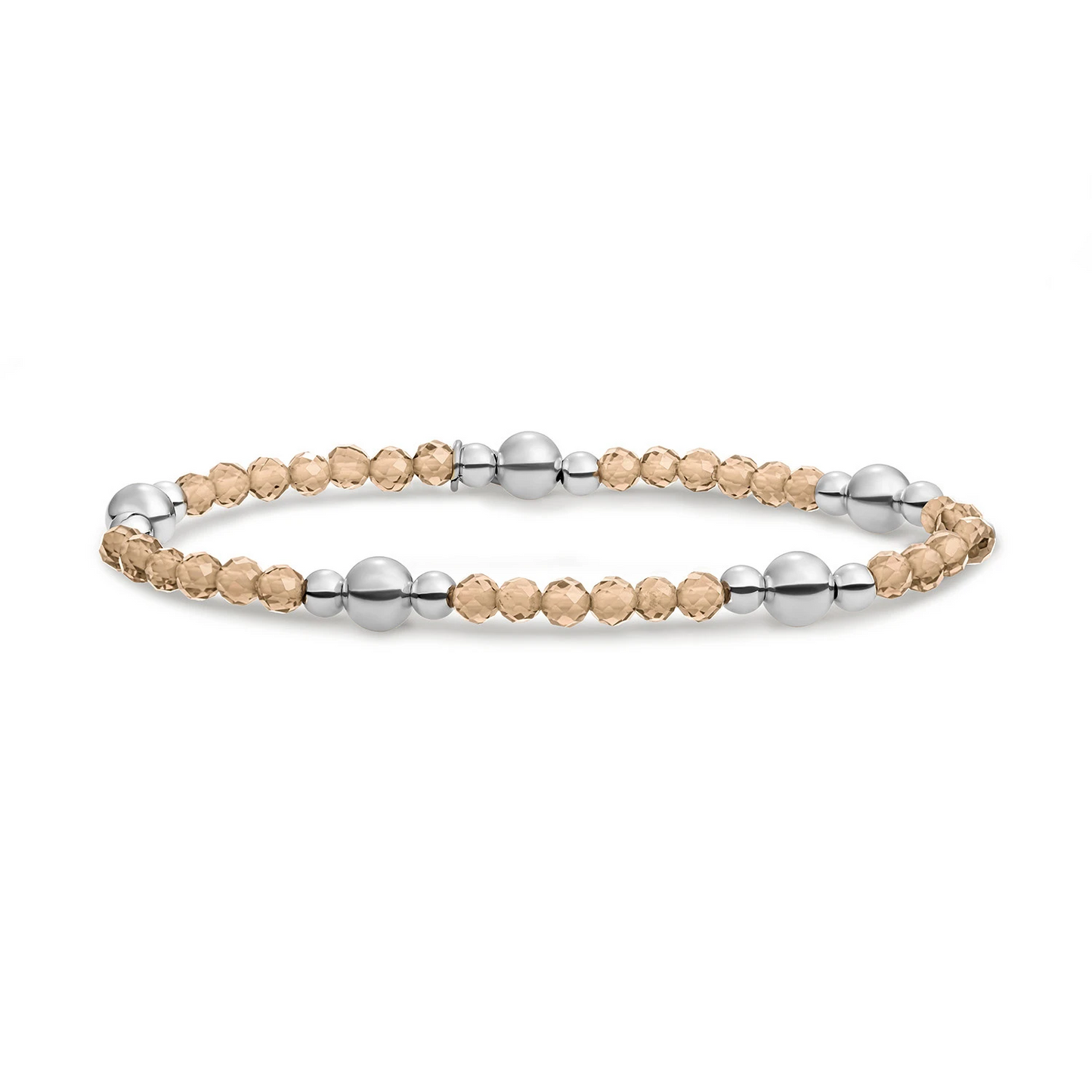 Bracelet | Light Gold Citrine Quartz  Bold Mix - Silver
