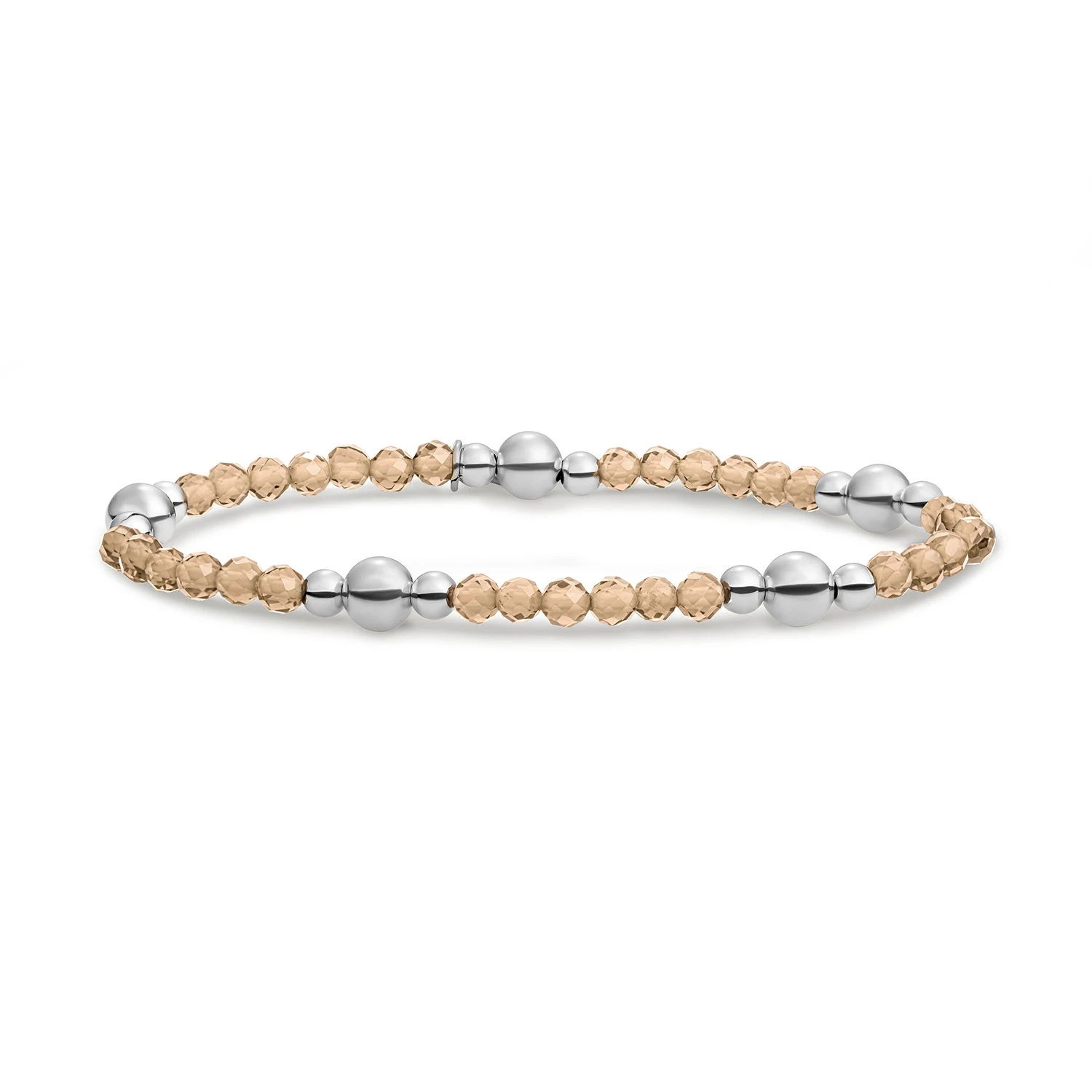 Bracelet | Light Gold Citrine Quartz  Bold Mix - Silver