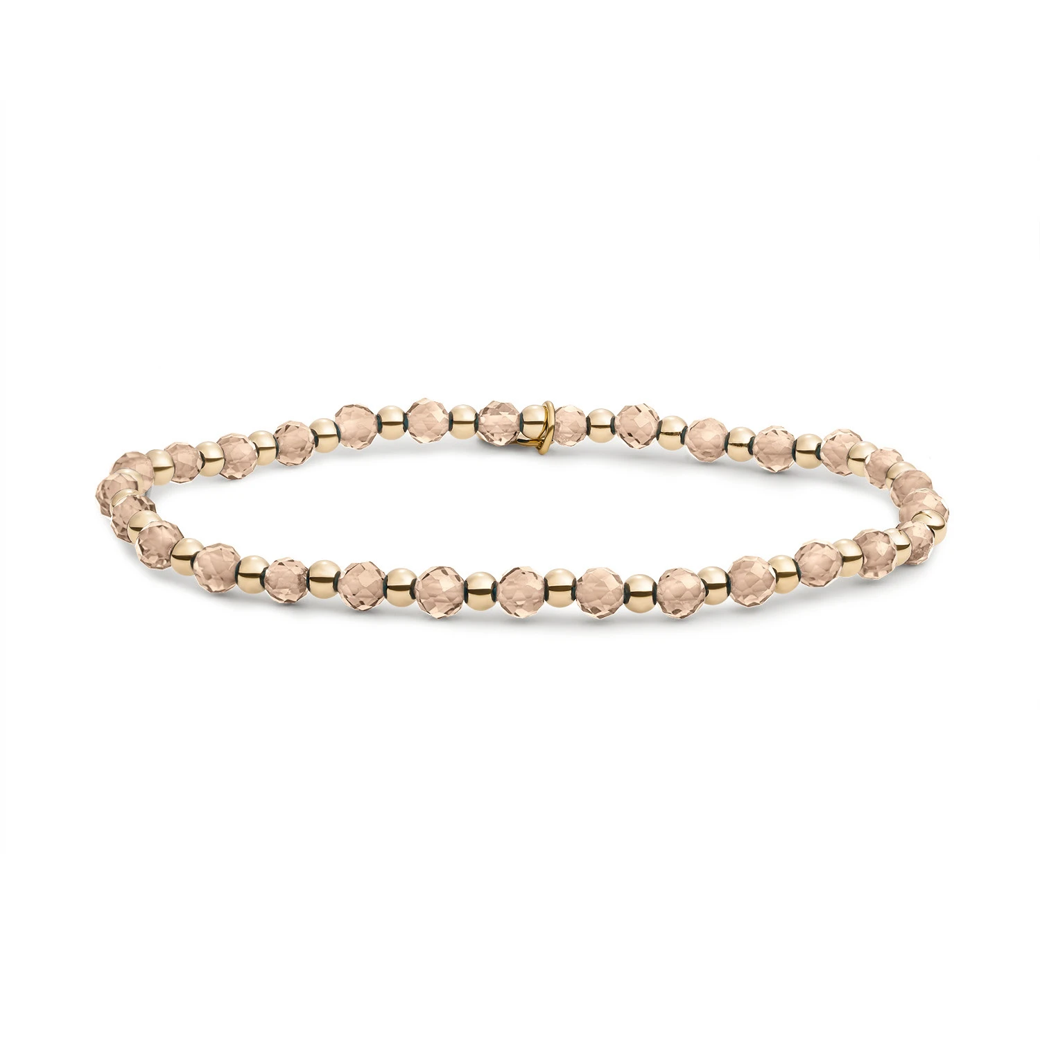 Bracelet | Light Gold Citrine Quartz Interstellar - Gold - 3mm