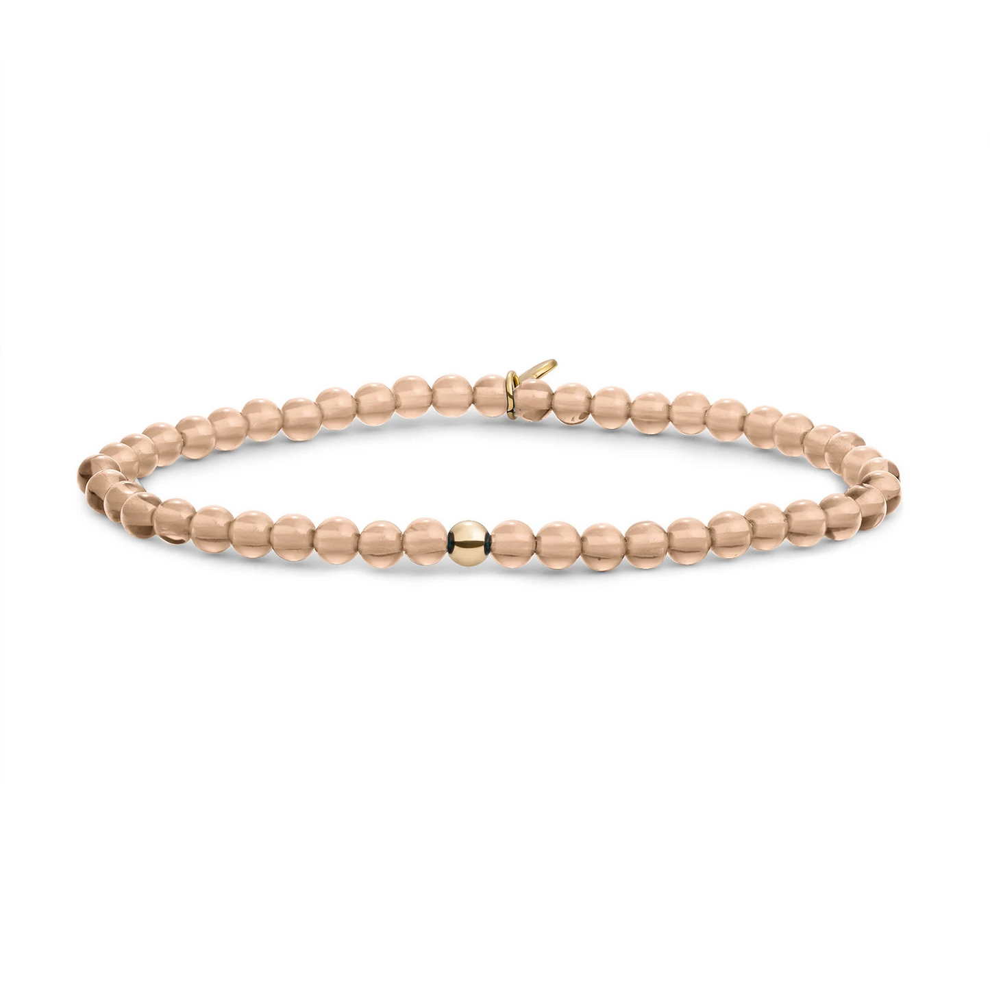 Bracelet | Light Gold Citrine Quartz Saturn small - Gold - 4mm - SBG-GEM65-ADD-4MM