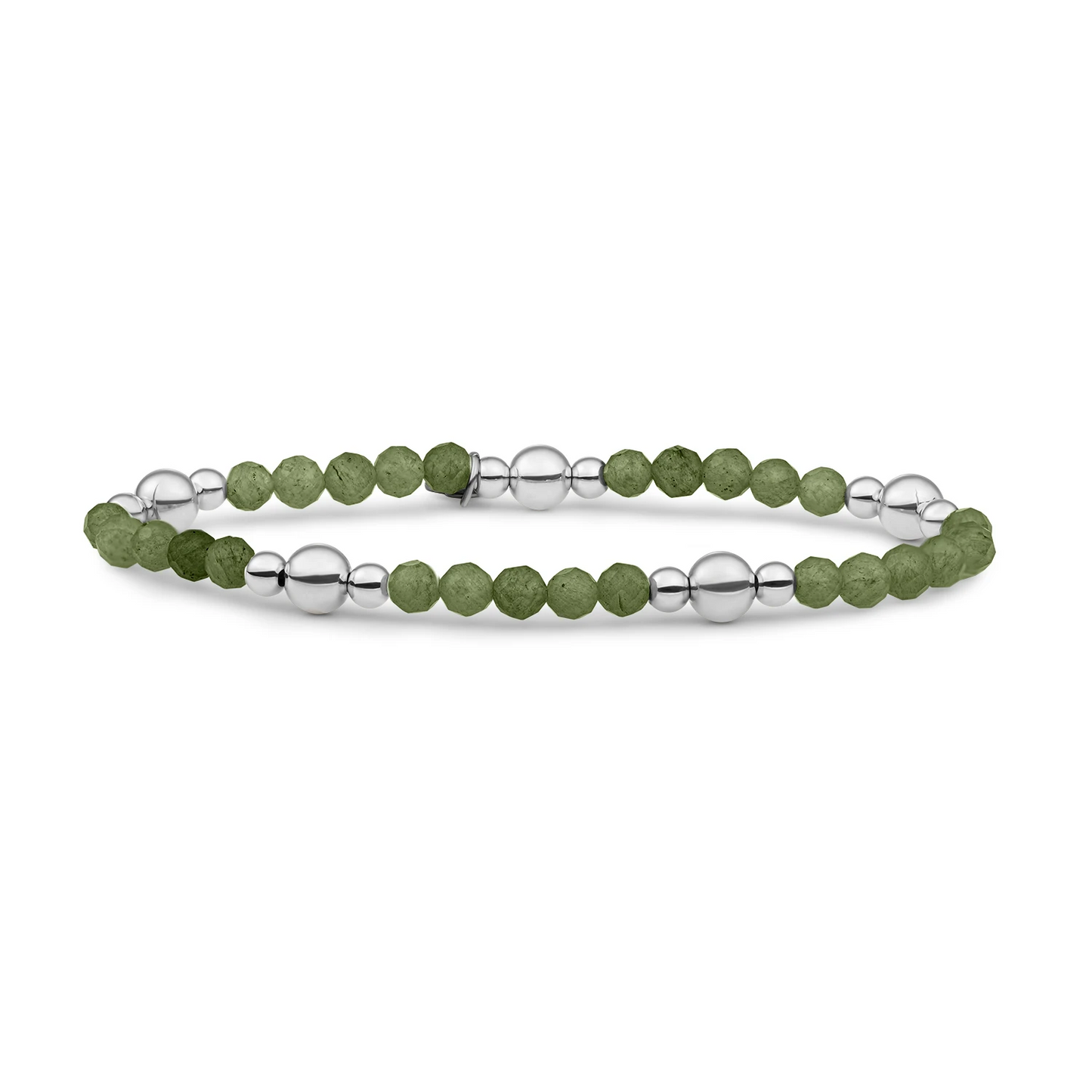 Bracelet | Lime Jade Bold Mix - Silver