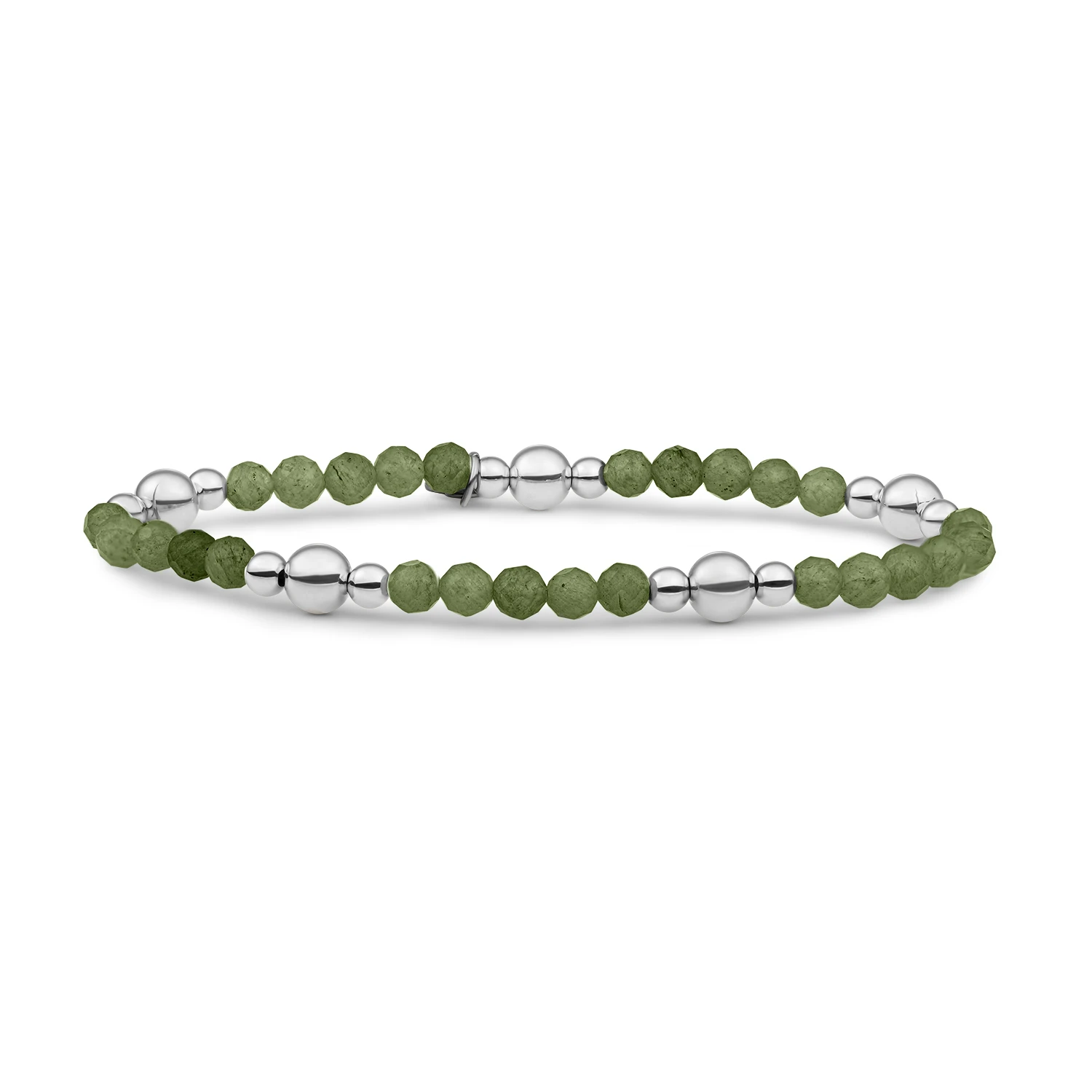 Bracelet | Lime Jade Bold Mix - Silver