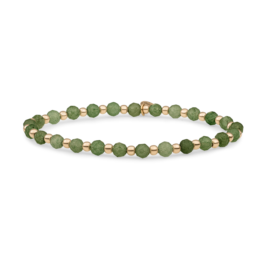 Bracelet | Lime Jade Interstellar - Gold - 3mm