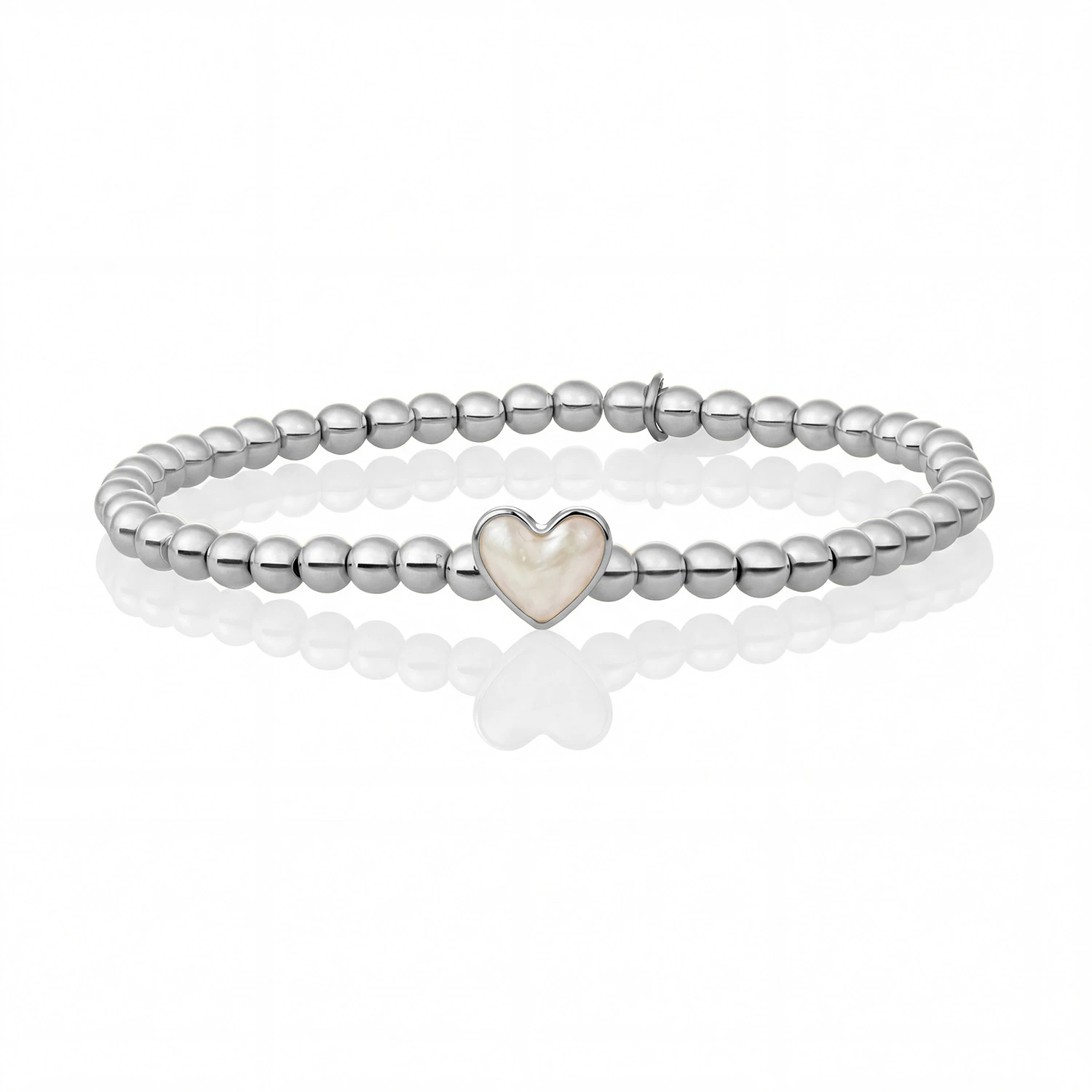 Bracelet | Limited Mom Bracelet Silver - Pearl enamel