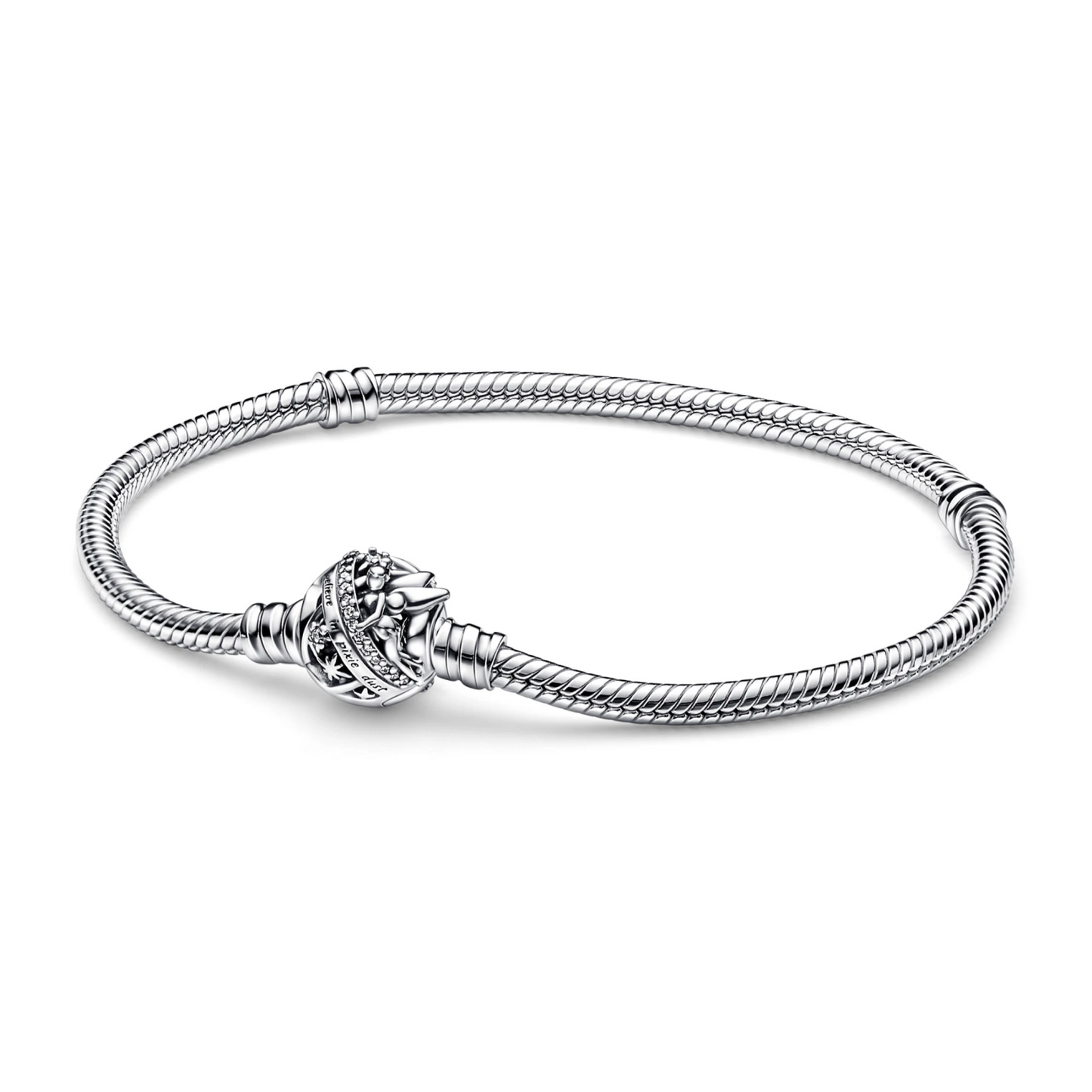 Bracelet Maille Serpent Fermoir Fée Clochette Moments Disney