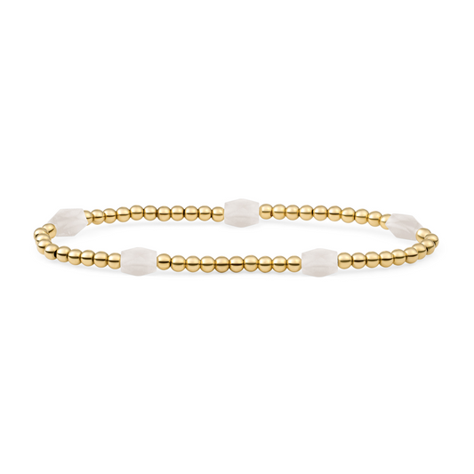 Bracelet | Moonstone 3mm Reverse Edge Mix | gold plated