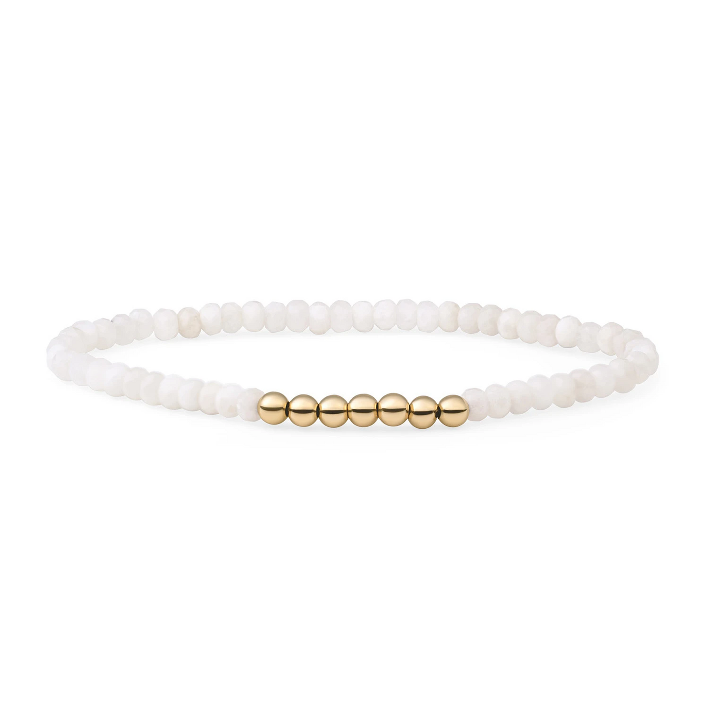 Bracelet | Moonstone 4mm Reverse Universe | gold plated