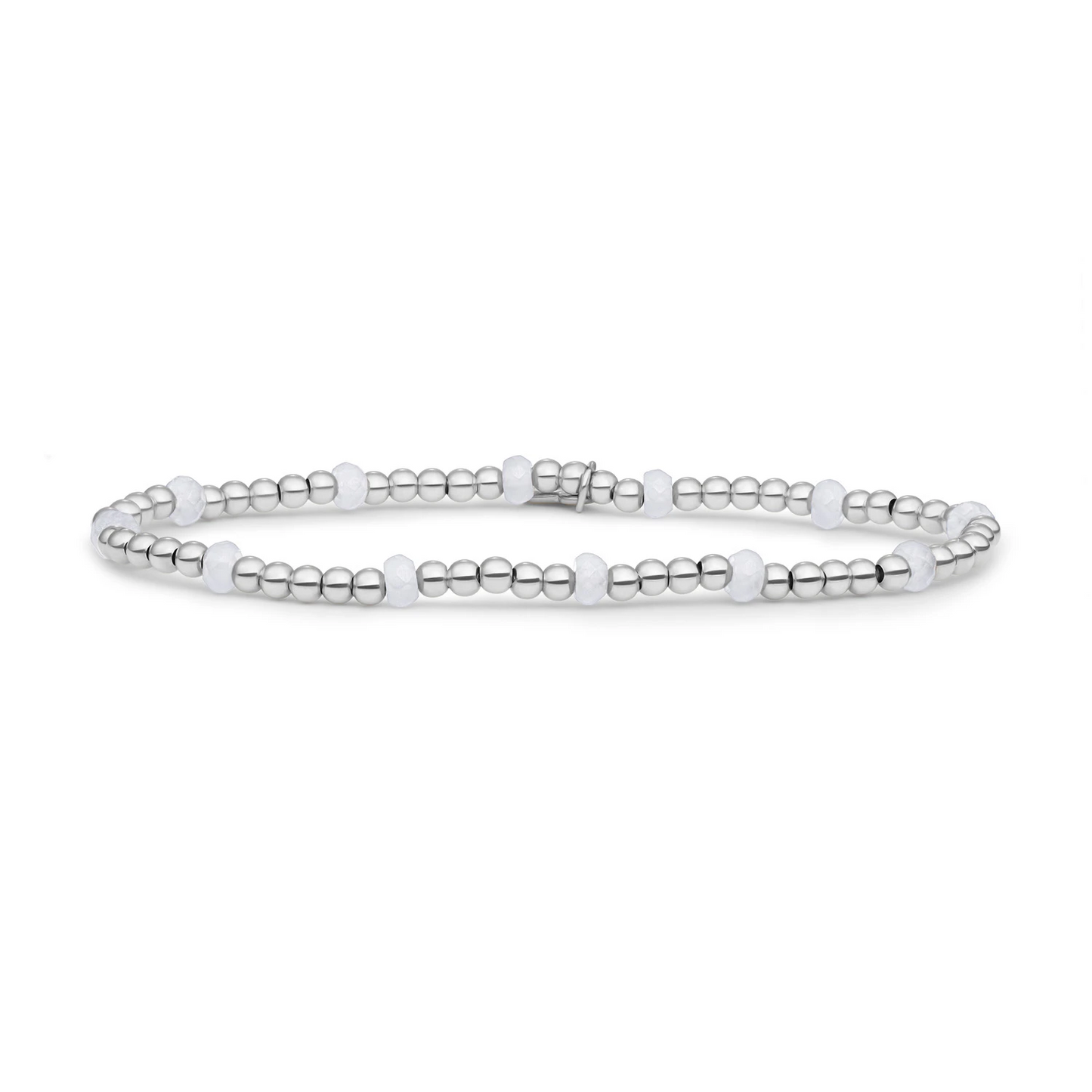 Bracelet | Moonstone Reverse Roundel - Silver
