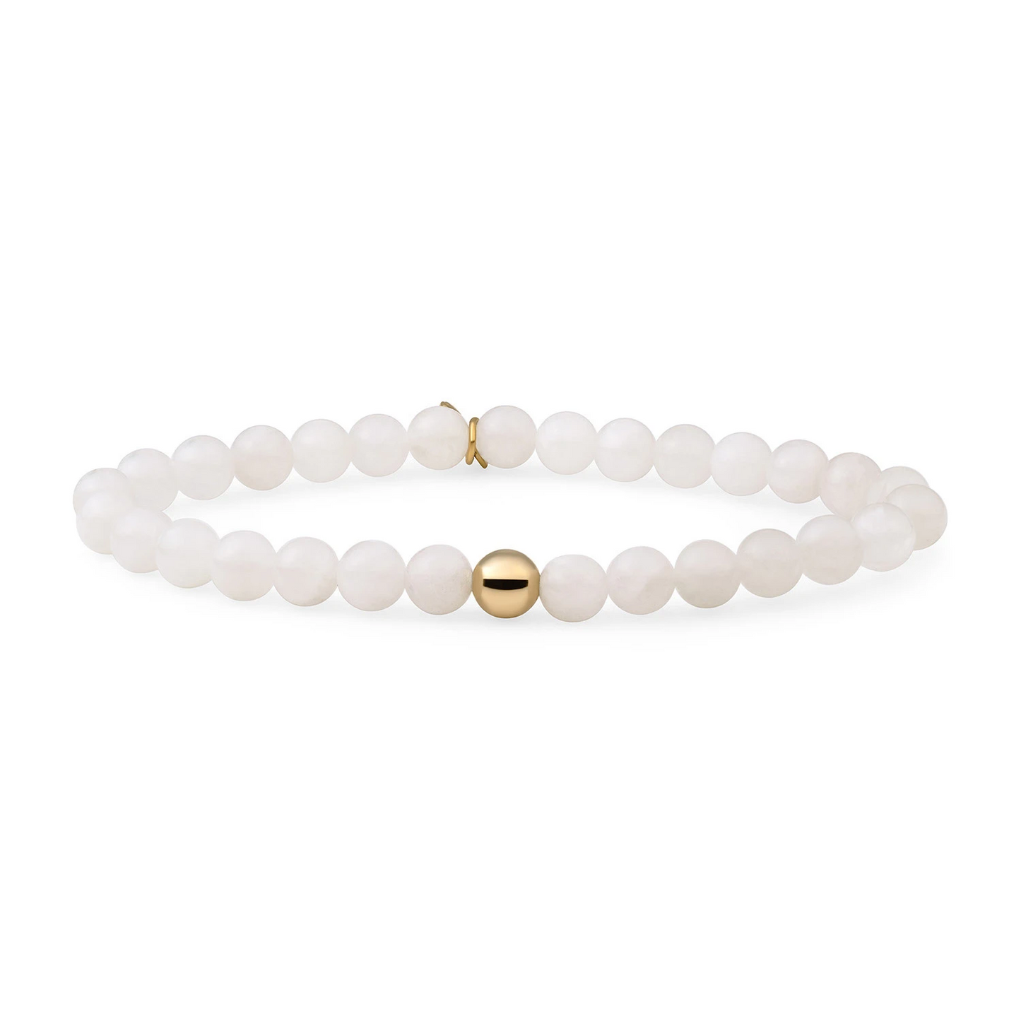 Bracelet | Moonstone Saturn large - Gold 6mm