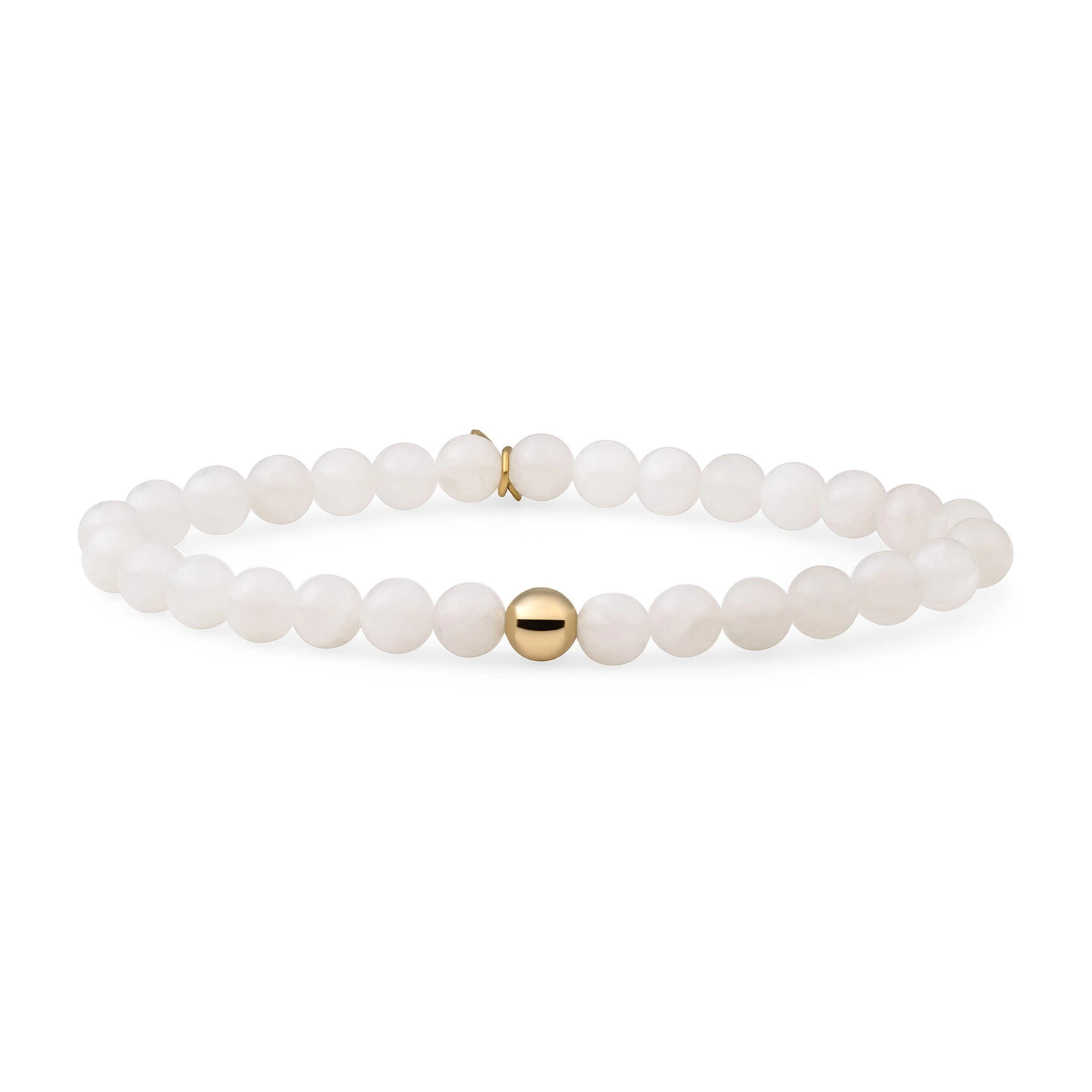Bracelet | Moonstone Saturn large - Gold 6mm