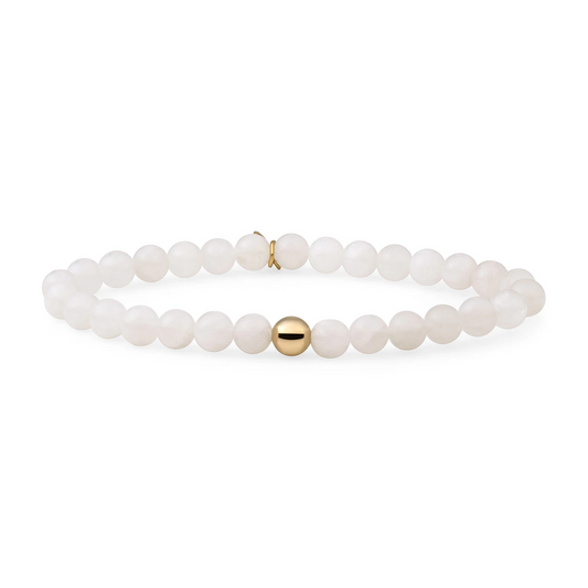 Bracelet | Moonstone Saturn large - Gold 6mm