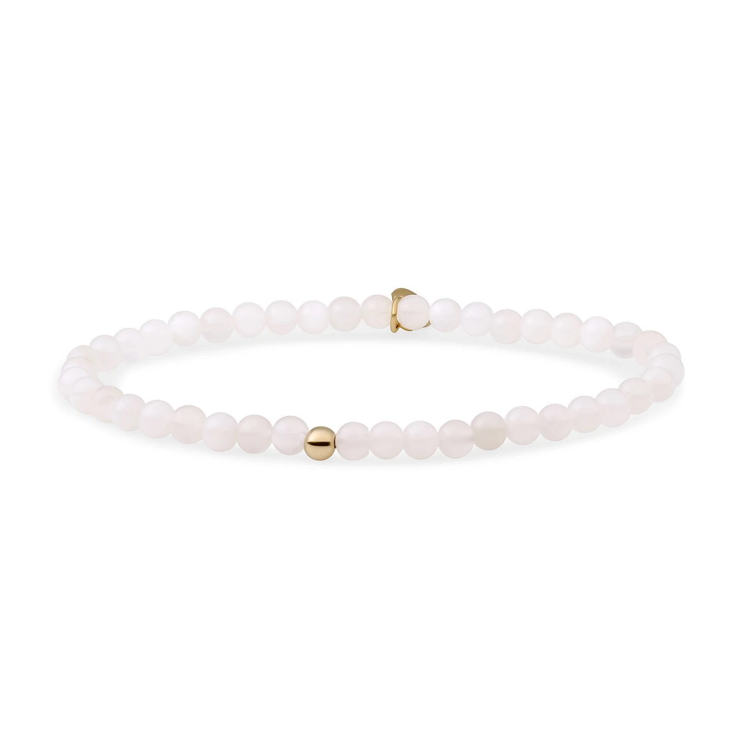 Bracelet | Moonstone Saturn small - Gold 4mm