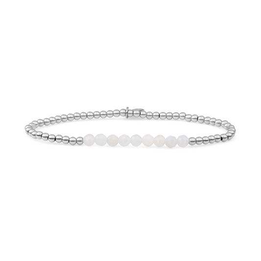 Bracelet | Moonstone Universe - Silver 3mm