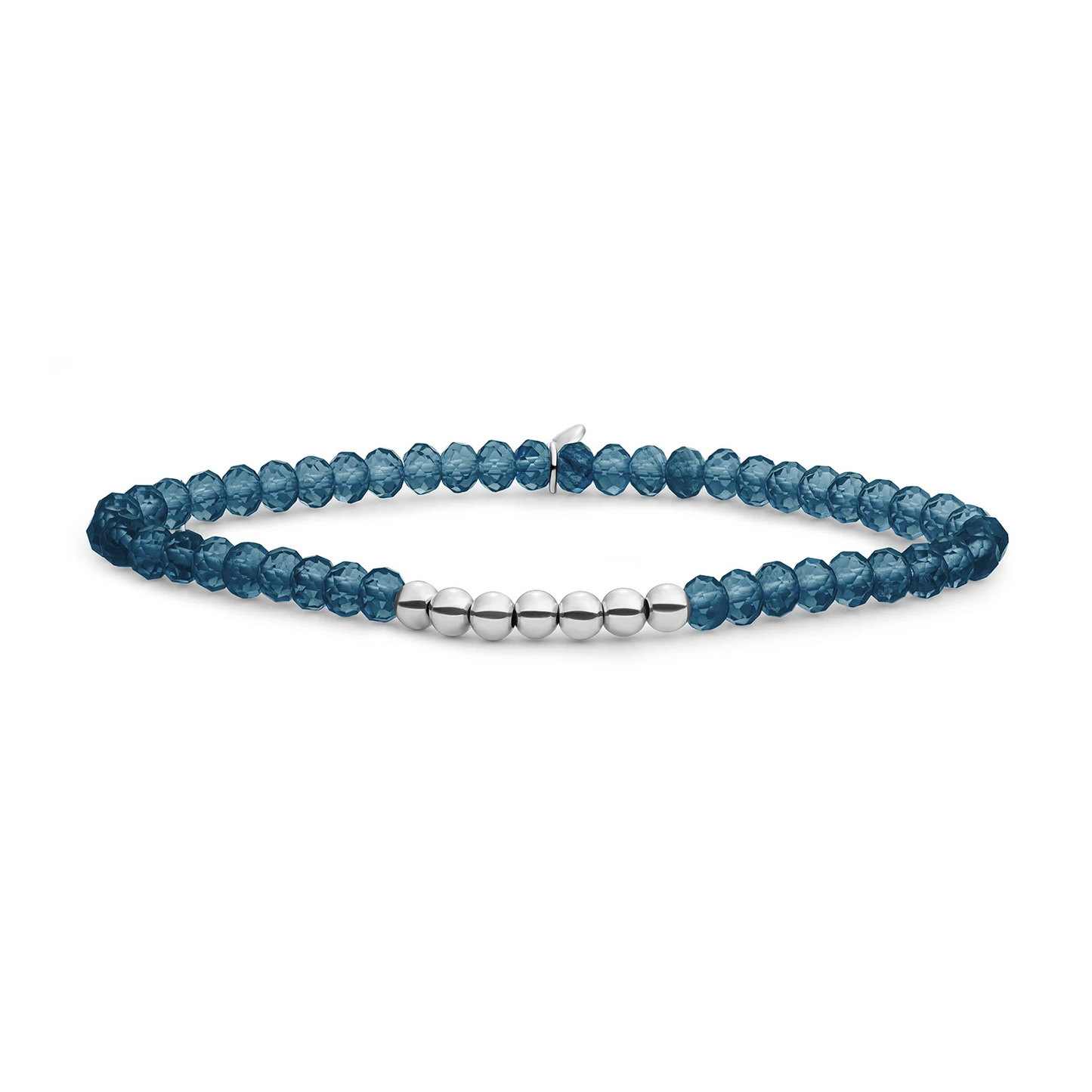 Bracelet | Ocean Topaz Quartz 4mm Reverse Universe - Silver