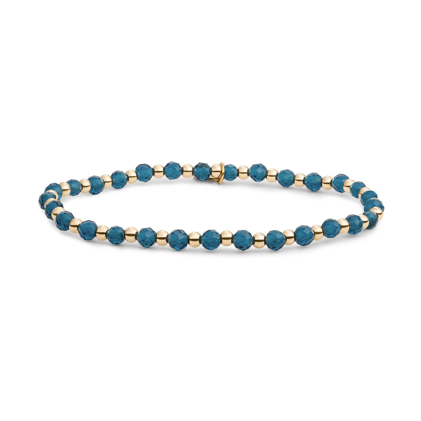 Bracelet | Ocean Topaz Quartz Interstellar - Gold - 3mm