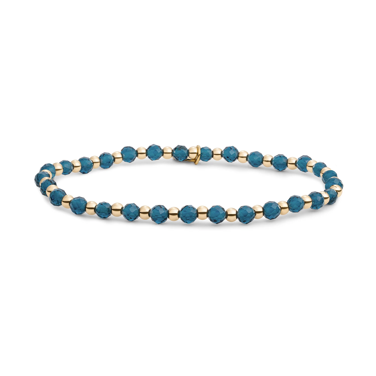 Bracelet | Ocean Topaz Quartz Interstellar - Gold - 3mm